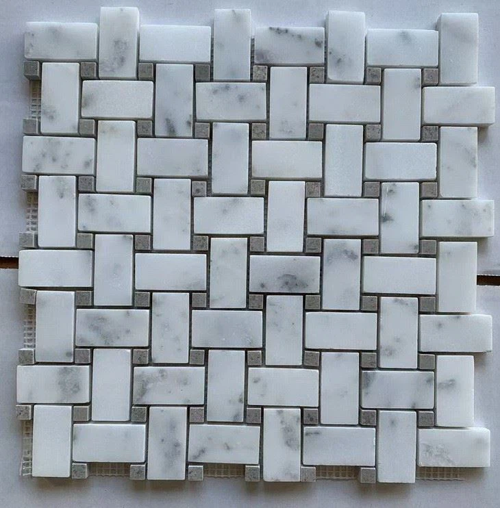 Basketwave Marble Mosaic Wall Tile