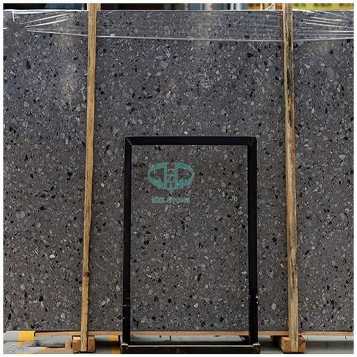 Dark Gray Terrazzo Slab