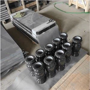 Абсолютен черен гранит цветни вази