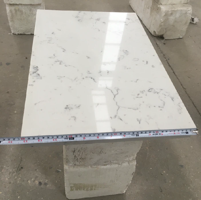 White Quartz Slab For Kitchen Countertop